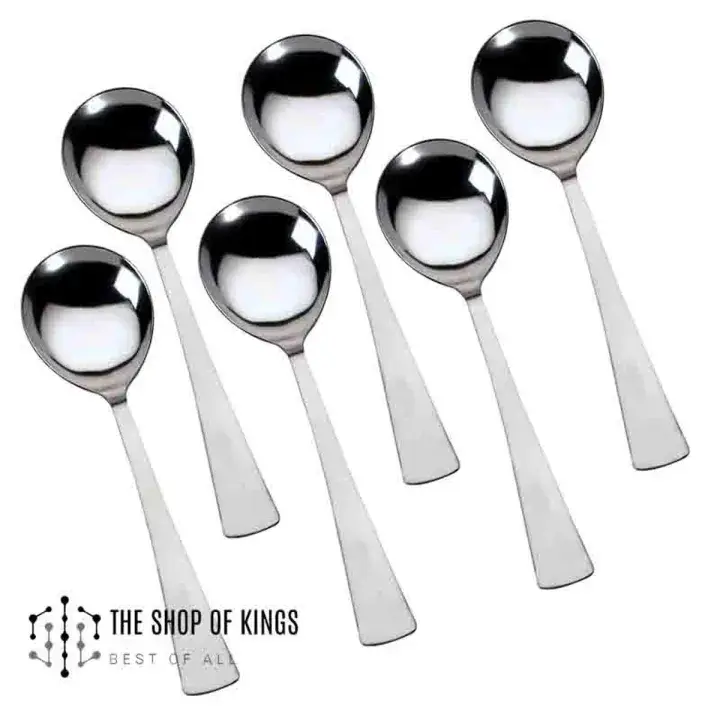 Buy 6 pcs nova small Size Stainless Steel Soup Spoon Set of 6 Pieces, Soup Spoon, Cereal Spoon, Soba Spoon, Bouillon Spoon - kitchen accessories at Best Price In Bangladesh