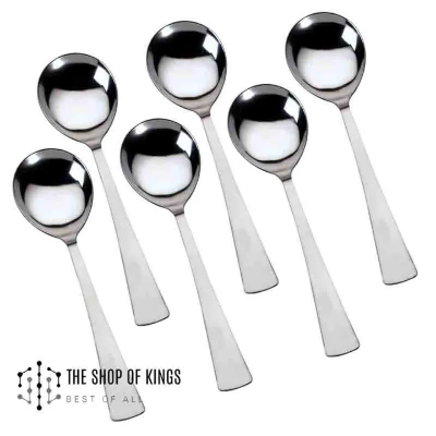 Buy 6 pcs nova small Size Stainless Steel Soup Spoon Set of 6 Pieces, Soup Spoon, Cereal Spoon, Soba Spoon, Bouillon Spoon - kitchen accessories at Best Price In Bangladesh