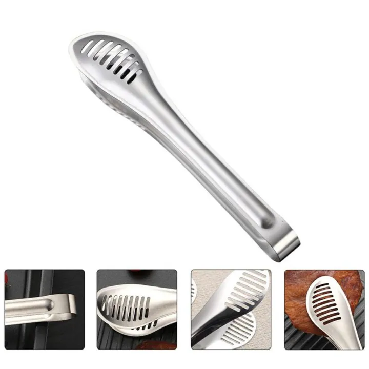 Buy 1 Pcs Multifunctional Stainless Steel Bread Tongs Barbecue Steak Household Food Bread Tongs at Best Price In Bangladesh