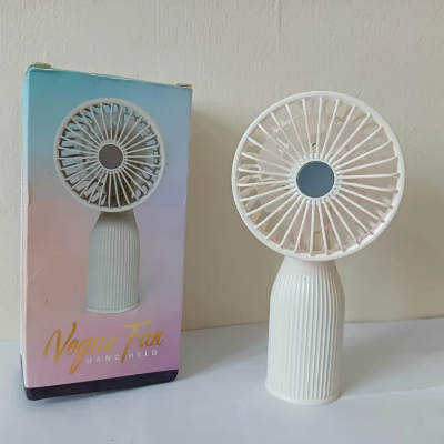 Buy USB charging Vogue Hand Fan with Flashing light for emergency , travel , traffic jam, office etc   at Best Price In Bangladesh