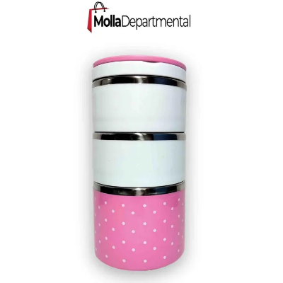 Buy 3-Tier Insulated Lunch Box with Lunch Bag, Utensil & Bottle, Stainless Steel Stackable Lunch Container for Women, Man at Best Price In Bangladesh