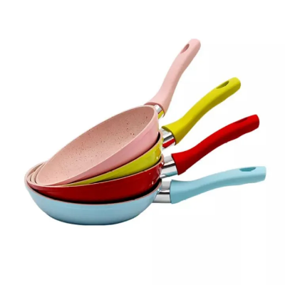 Buy  Non Stick Forged Frying Pan 16CM Marble Stone Coating and Silicone handle at Best Price In Bangladesh