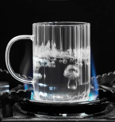 Buy 1 pcs Glass Cappuccino Tea Cup Straight On Fire Resistant Handle High Temperature Water Cup Family Drink Cup Home Living Room Tea Cup at Best Price In Bangladesh