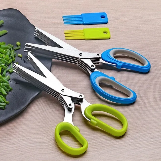 Buy 1 pcs Muti-Layers Kitchen Scissors Stainless Steel Vegetable Cutter Scallion Herb Laver Spices cooking Tool Cut Kitchen Accessories at Best Price In Bangladesh