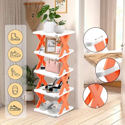 Picture of New multi-functional household foldable shoe cabinet, home balcony toy foldable storage unit