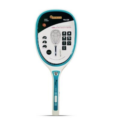 Picture of Joykaly Dual-Use 2 in 1 UV Light Electric Rechargeable Mosquito Racket Bat with Base Stand, Lithium Battery, USB Charging
