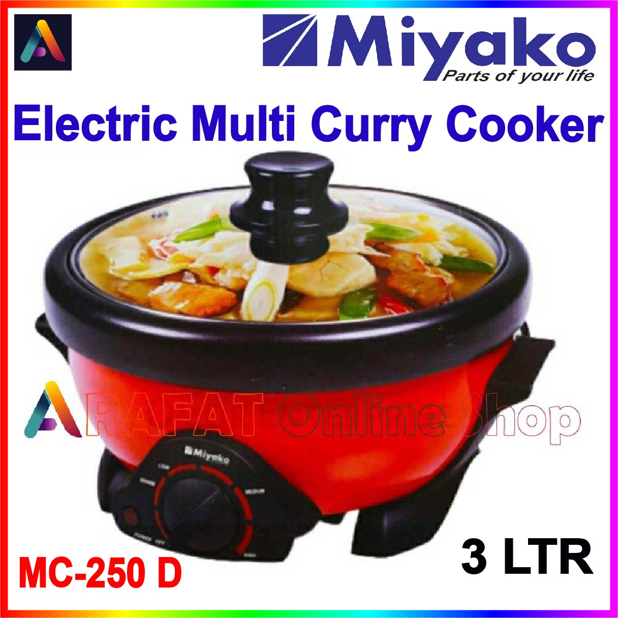 Picture of Miyako Multi Cooker, Electric Curry Cooker, Removable Non-stick Pan MC-350D (4 LTR)