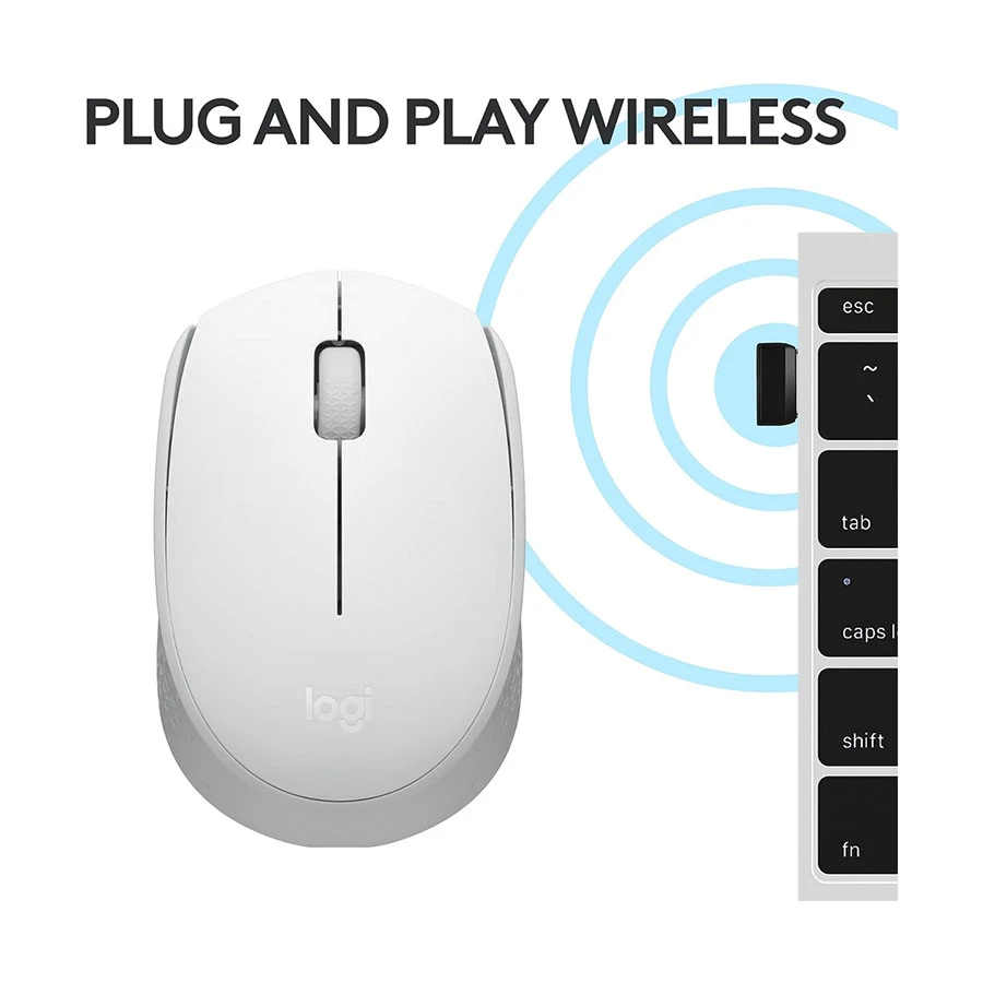 Buy Logitech M171 Wireless Mouse Off-White  at Best Price In Bangladesh
