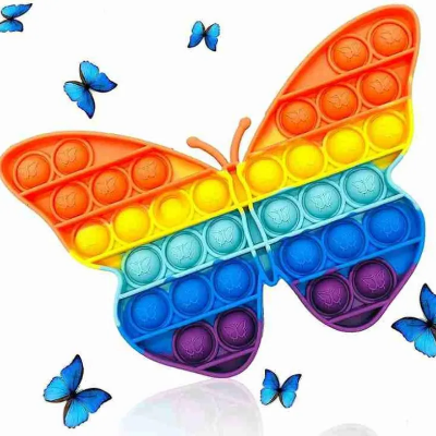 Picture of Pop It Push Pop Bubble Fidget Sensory Toy - Butterfly