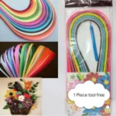 Picture of Quilling Papers 53×0.5cm 36 Colors 200 Piece with 1pcs tool free