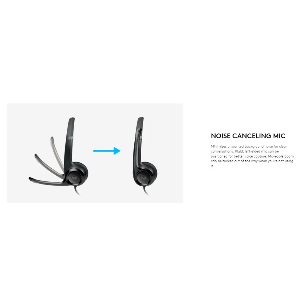 Buy Logitech H390 USB Computer Headphone Black at Best Price In Bangladesh
