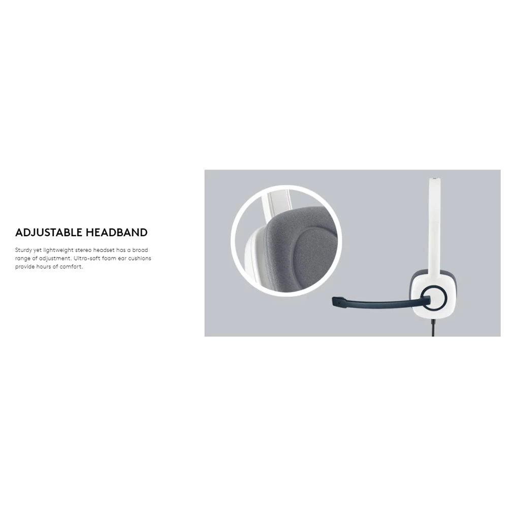 Buy Logitech H150 STEREO Headset (Two port) White at Best Price In Bangladesh