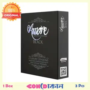 Picture of Amore Luxury Condom Black  1 Box (3 pcs)