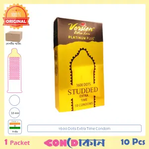 Picture of Version 1600 Dots Studded Extra Time Condoms 1 pack (10pcs)