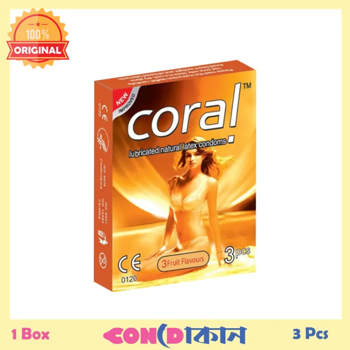 Picture of Coral 3 Fruits Flavor Condom 1 Box ( 3 Pcs )