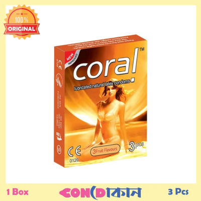 Picture of Coral 3 Fruits Flavor Condom 1 Box ( 3 Pcs )