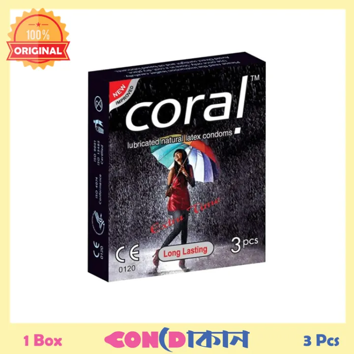 Picture of Coral Long Lasting Extra Time Condom 1 Box ( 3 Pcs )