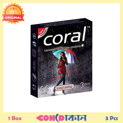 Picture of Coral Long Lasting Extra Time Condom 1 Box ( 3 Pcs )
