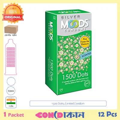 Picture of Moods Sliver 1500 Dots Condom 1 Packet (12 Pcs) Indian