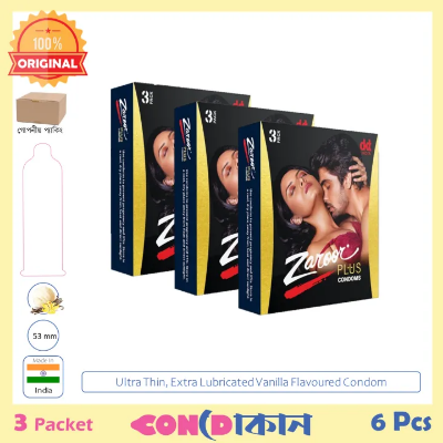 Picture of Zaroor Plus Ultra Thin Condom 3 Pack (9 Pcs)