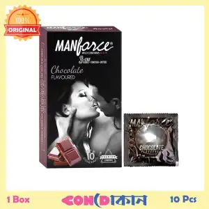 Picture of Manforce 3in1 Chocolate Flavored Premium Condom 1 Box (10 Pcs) Indian