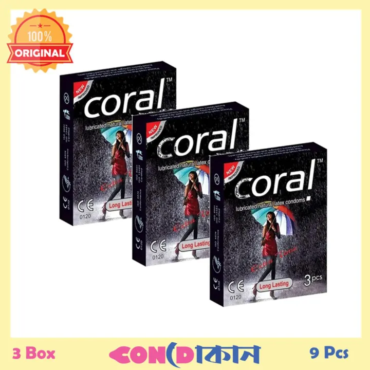Picture of Coral Long Lasting Extra Time Condom 3 Box ( 9 Pcs ) (FBD)