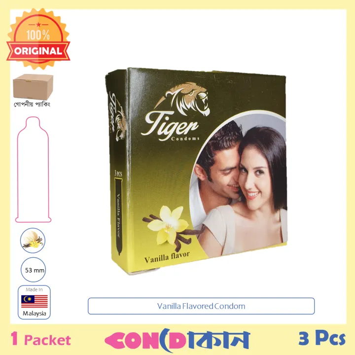 Picture of Tiger Vanilla Flafoured Condom 1 Packet (3 Pcs)