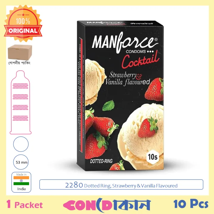 Picture of Manforce Cocktail Strawberry & Vanilla 1 pack (10pcs)