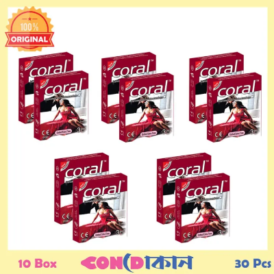 Picture of Coral Dotted Extra Time Condom 10 Box ( 30 Pcs )