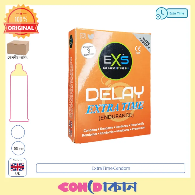 Picture of EXS Delay Endurance Extra Time Condom made in UK 1 Pack (3 Pcs)