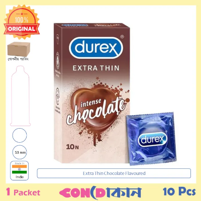 Picture of Durex Extra Thin Intense Chocolate Flavoured Condom 1 Pack (10 Pcs) Indian