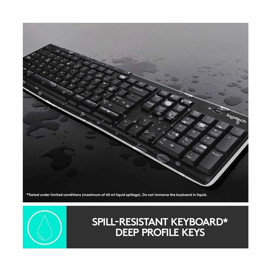 Buy Logitech MK270R Keyboard & Mouse Combo Wireless Black (IND Layout Keyboard) at Best Price In Bangladesh