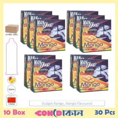 Picture of Manhood (Budget Range) Condom Mango 10 Box (30 Pcs)