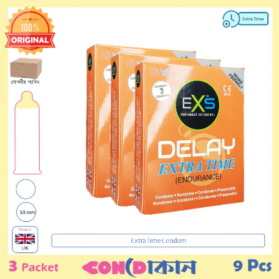 Picture of EXS Delay Endurance Extra Time Condom made in UK 3 Pack (9 Pcs)