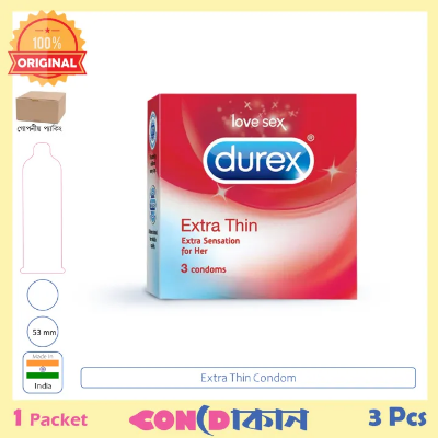 Picture of Durex Extra Thin Condoms 1 pack (3pcs)