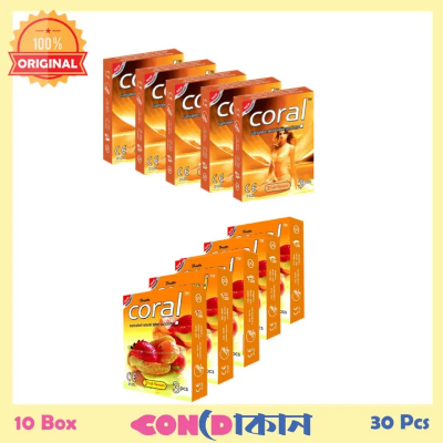 Picture of Coral 3 Fruits Flavor Condom 10 Box ( 30 Pcs ) -Condom