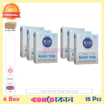 Picture of EXS Nano Thin Comfy Fit Condom 6 Box (18 Pcs) Made in UK