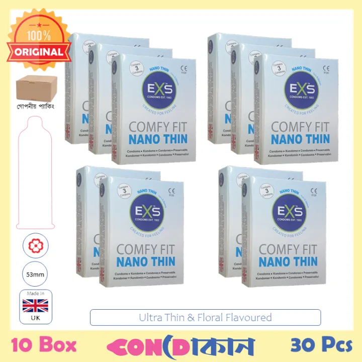 Picture of EXS Nano Thin Comfy Fit Condom 10 Box (30 Pcs) Made in UK
