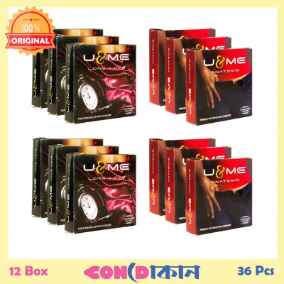 Picture of U&Me Condom Combo 12 Box (36 Pcs) (Long Love 18p + Anatomic 18p) -Condom