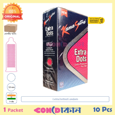 Picture of KamaSutra Extra Dots - Extra Pleasure for Her Condoms 1pack (10pcs)