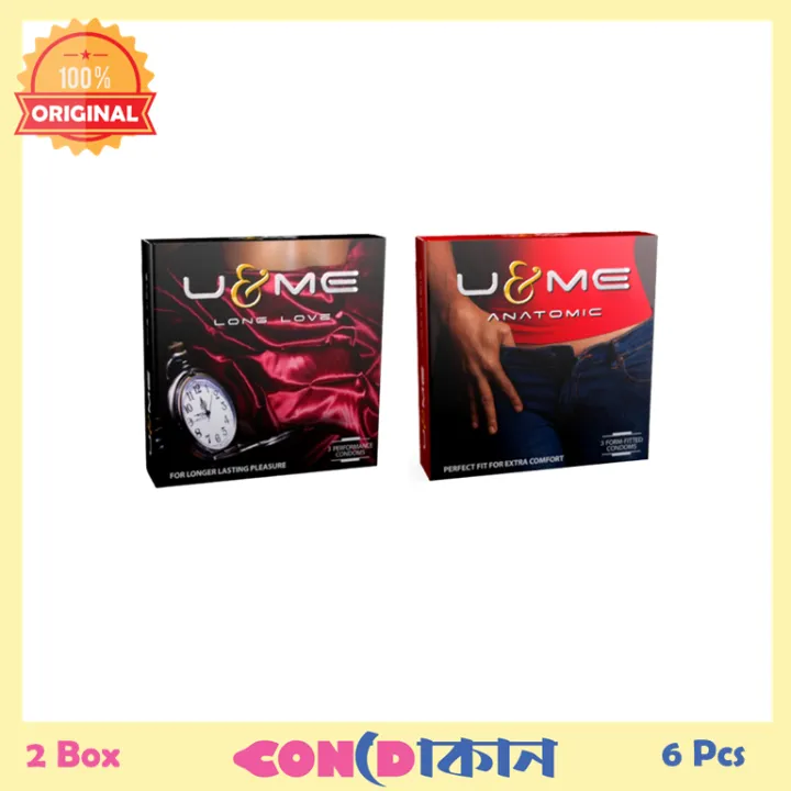 Picture of U&Me Condom Combo 2 Box (6 Pcs) (Long Love 3p + Anatomic 3p)