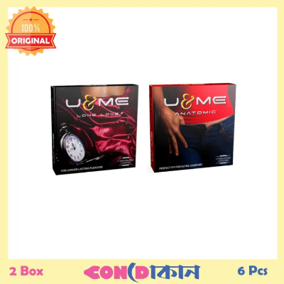 Picture of U&Me Condom Combo 2 Box (6 Pcs) (Long Love 3p + Anatomic 3p)