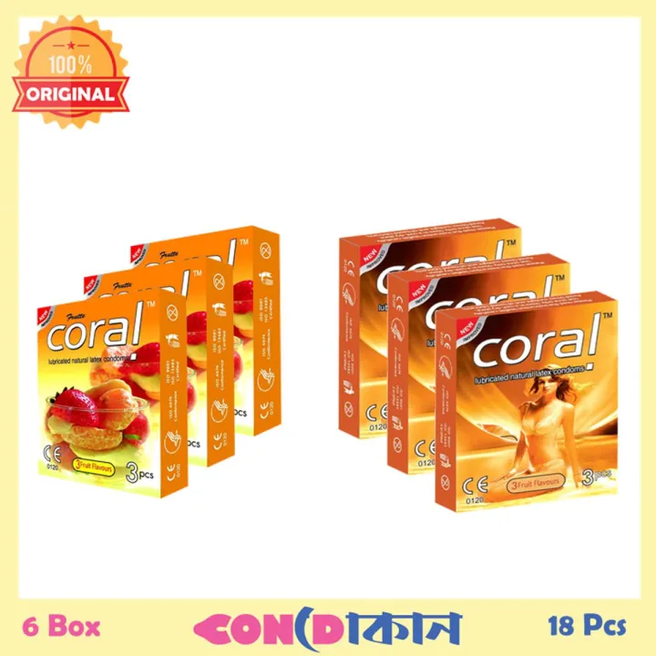 Picture of Coral 3 Fruits Combo Condom 6 Box ( 18 Pes )