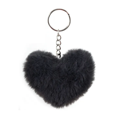 Buy  8CM Fluffy pompom Keychain Gifts for Women Soft Heart Shape Pompon Fake Rabbit Key Chain Ball Car Bag Accessories Key Ring  at Best Price in Bangladesh