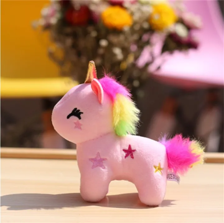 Buy   Cute Red Unicorn Pendant Plush Doll Doll Mini Key Chain Bag Pendant  at Best Price in Bangladesh