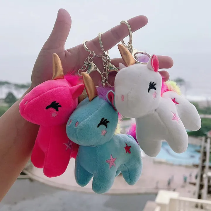 Buy   Cute Red Unicorn Pendant Plush Doll Doll Mini Key Chain Bag Pendant  at Best Price in Bangladesh