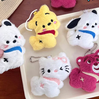 Buy  Anime Pachacco Straberry Bear Winnie Pooh Hello Kitty Plush Keychain Cartoon Figure Cute Bag Pendant Accessories Kids Gift at Best Price in Bangladesh
