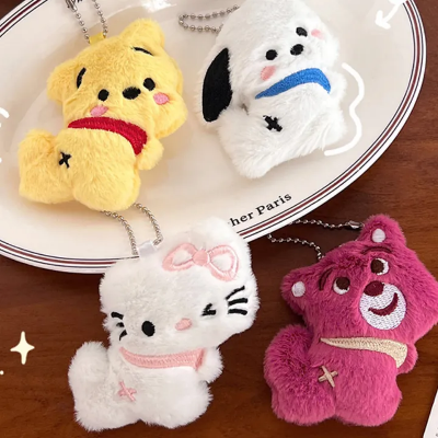 Buy  Anime Pachacco Straberry Bear Winnie Pooh Hello Kitty Plush Keychain Cartoon Figure Cute Bag Pendant Accessories Kids Gift at Best Price in Bangladesh