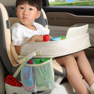 Picture of Car Seat Tray For Kids Foldable Multiple Pockets Waterproof Car Table Portable Large Capacity Table For Dining Drawing Car