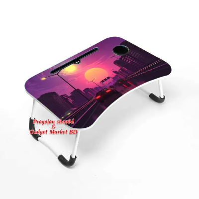 Picture of Premium Quality - Printing Foldable and Portable Multi-Favorable Laptop Table Stand-Study Table-Bed Table - Signifying